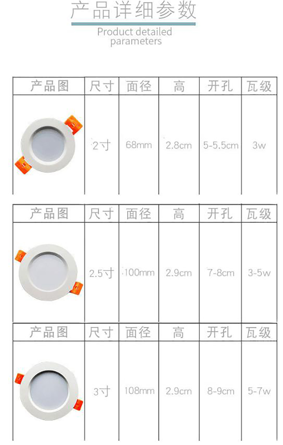 哑白筒灯