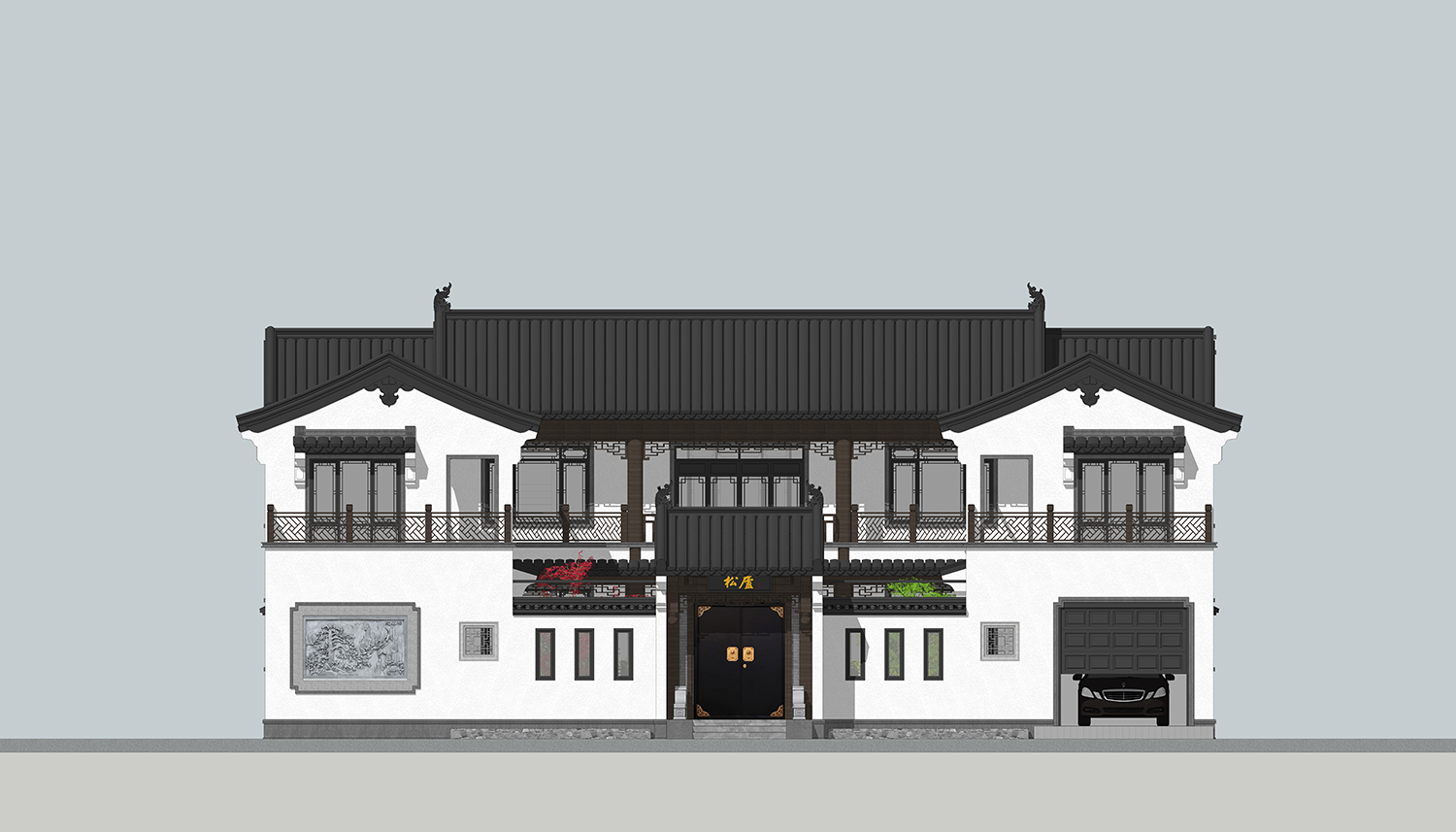 湖南邵阳易家中式二层自建别墅设计