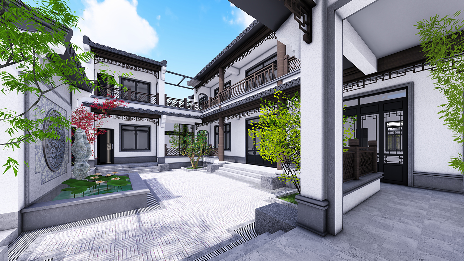 湖南邵阳易家中式二层自建别墅设计