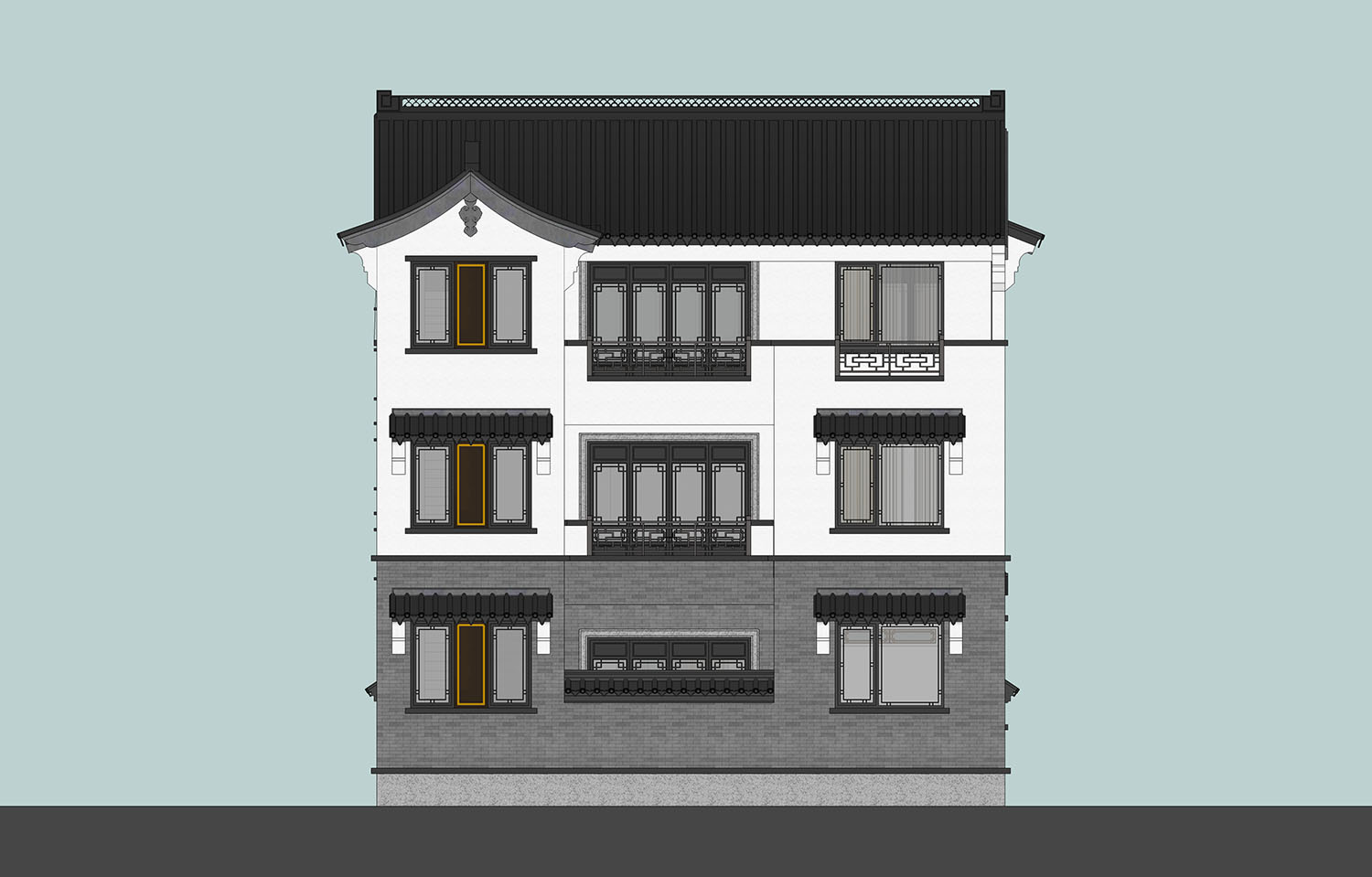 福建龙岩蒋家中式别墅
