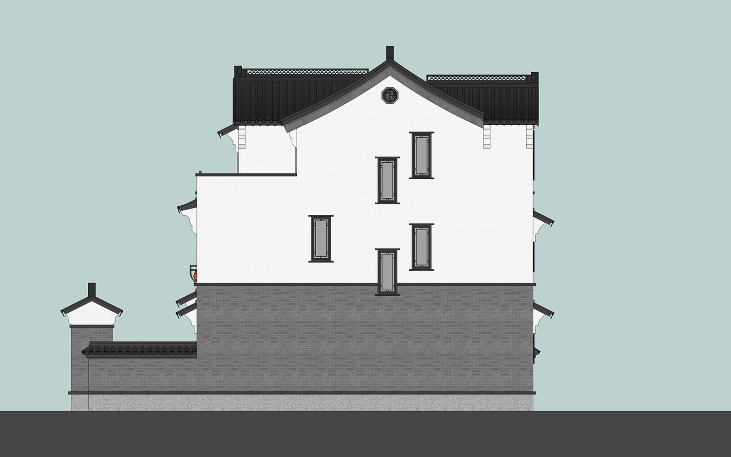 福建龙岩蒋家中式别墅