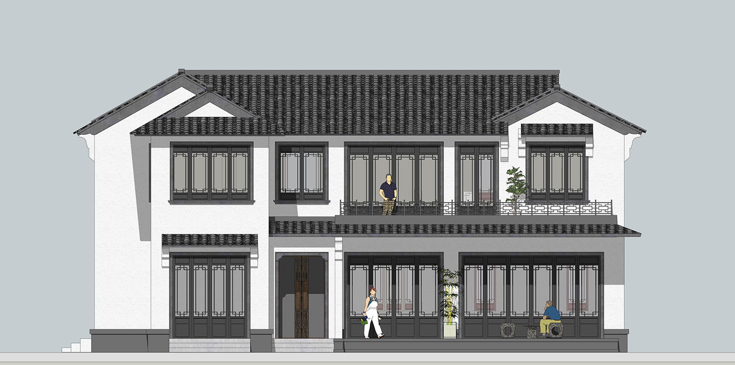 湖北仙桃李家新中式宅院