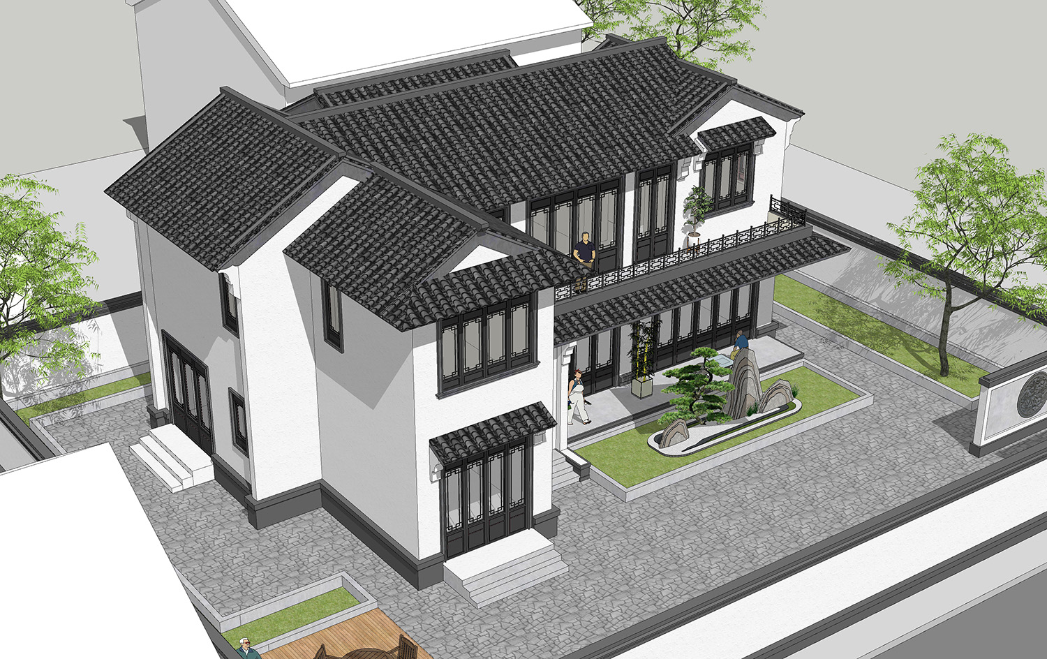 湖北仙桃李家新中式宅院