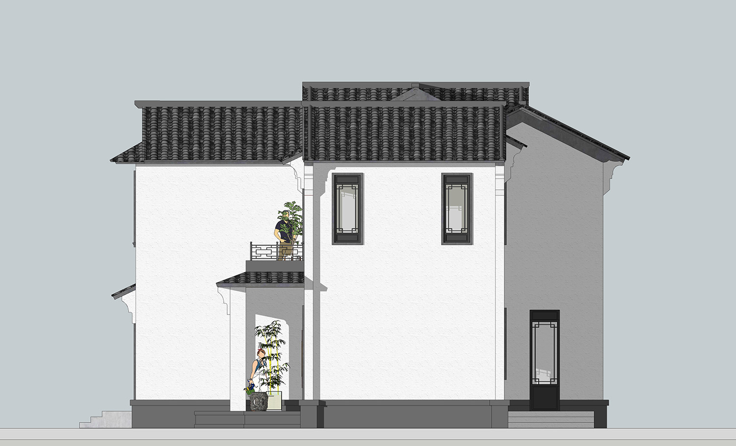 湖北仙桃李家新中式宅院