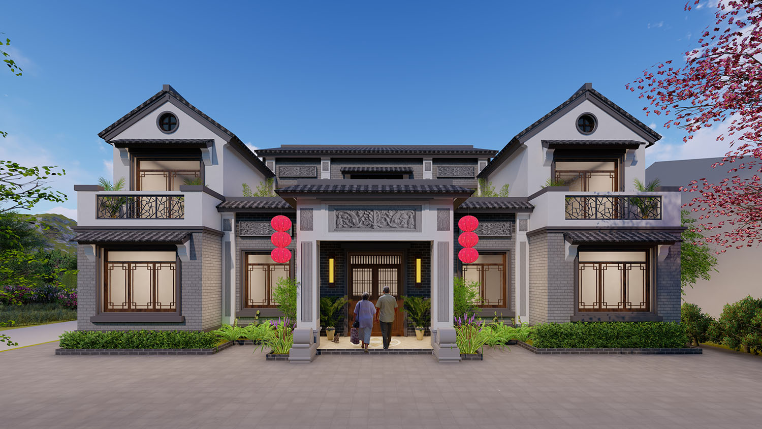 广东龙川刘家新中式别墅