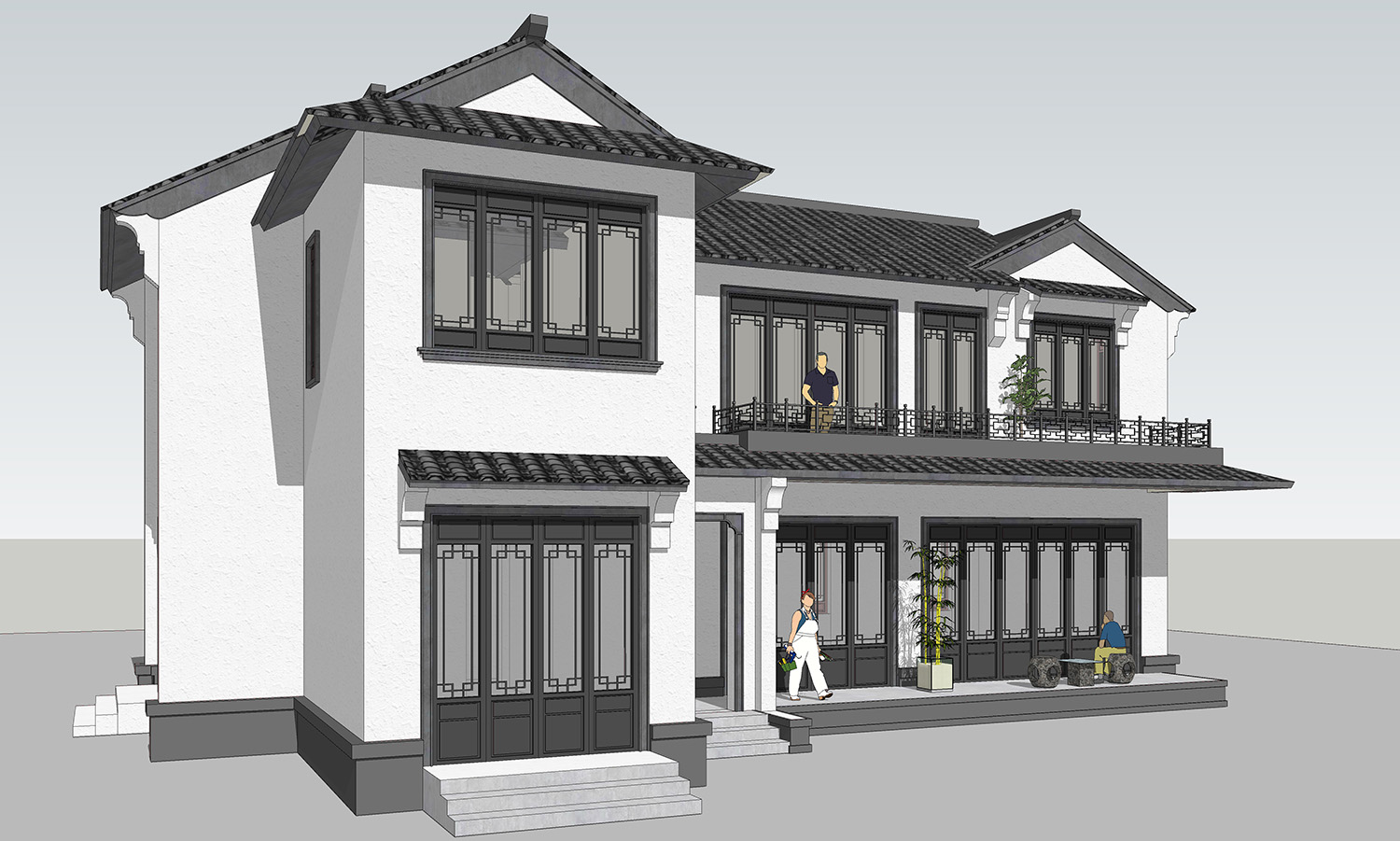 湖北仙桃李家新中式宅院