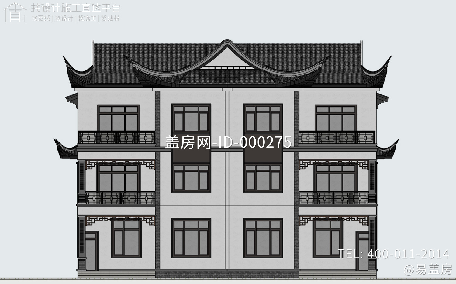 湖北荆州汪家中式双拼住宅