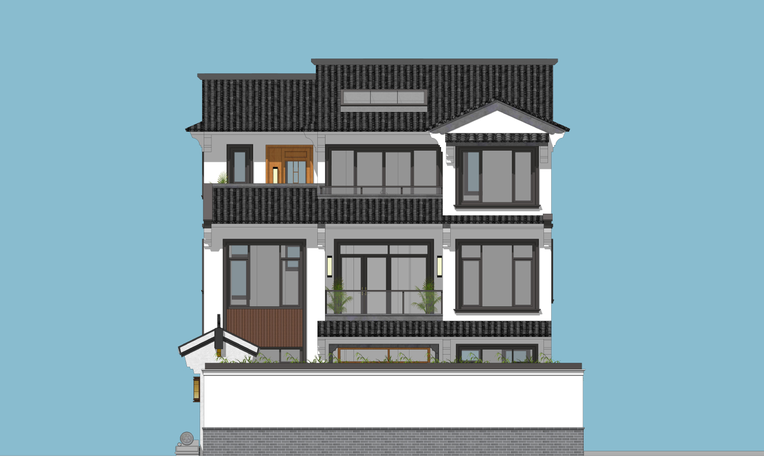 浙江余姚黄家新中式别墅