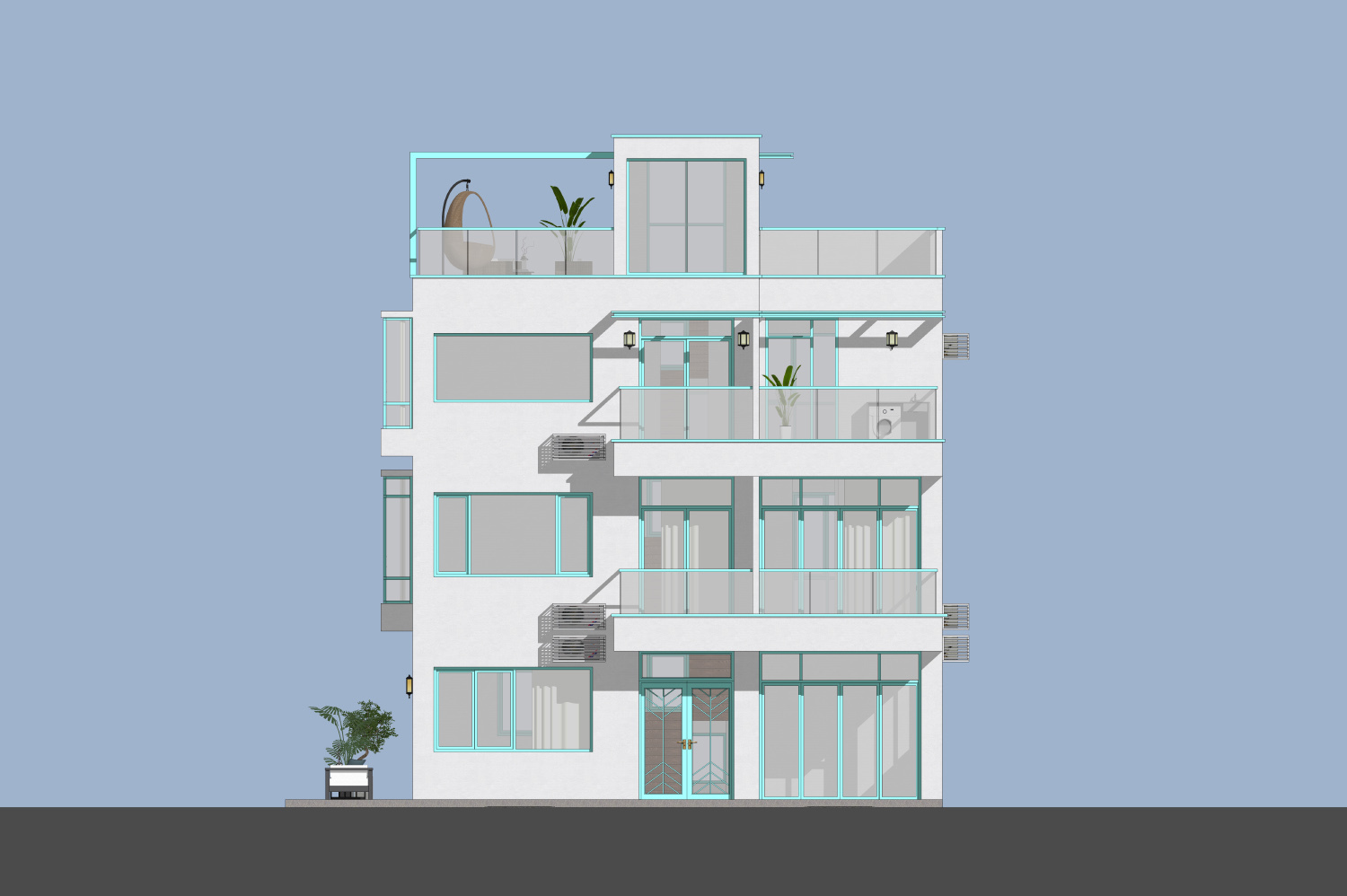 福建厦门陈家现代别墅图纸
