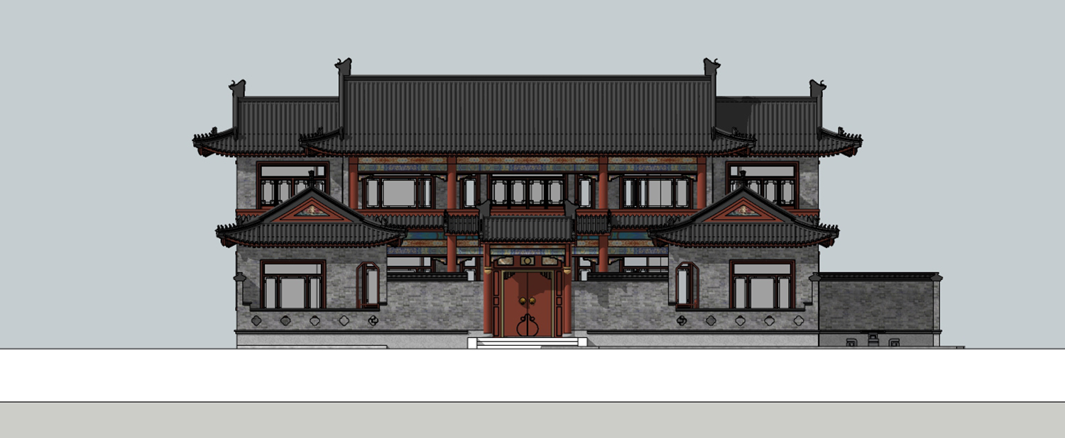 衡阳龚家中式三合院建房图纸