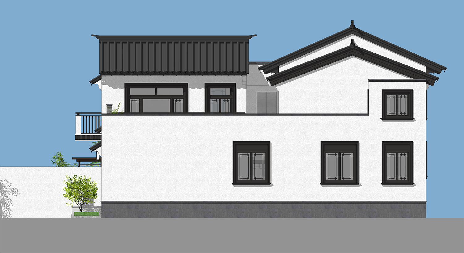 甘肃白银杨家新中式三合院
