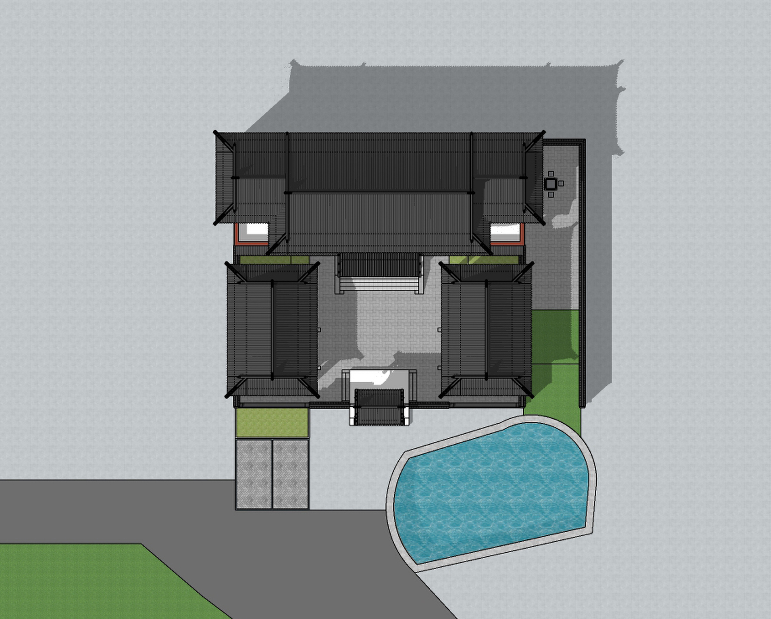 衡阳龚家中式三合院建房图纸