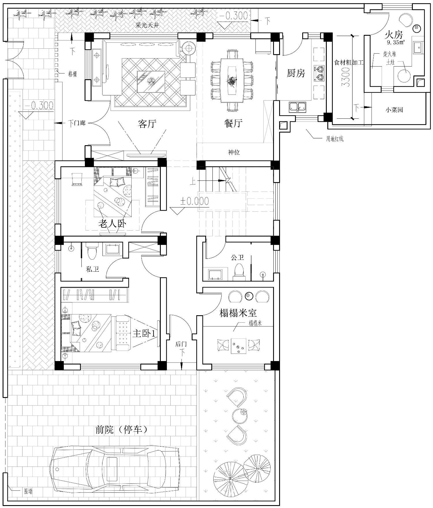 贵州梁家新中式别墅设计图纸