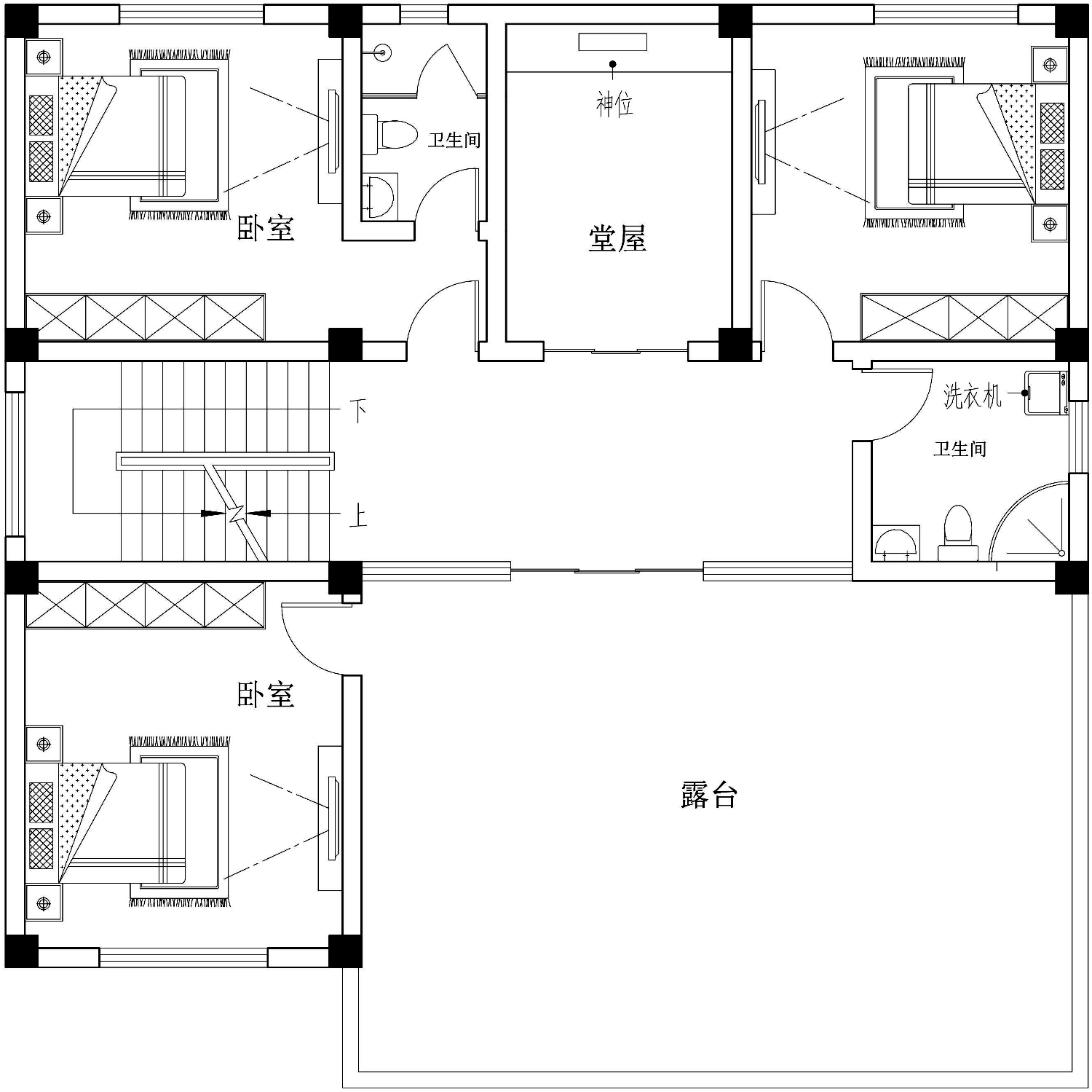 云南昭通罗家欧式别墅图纸