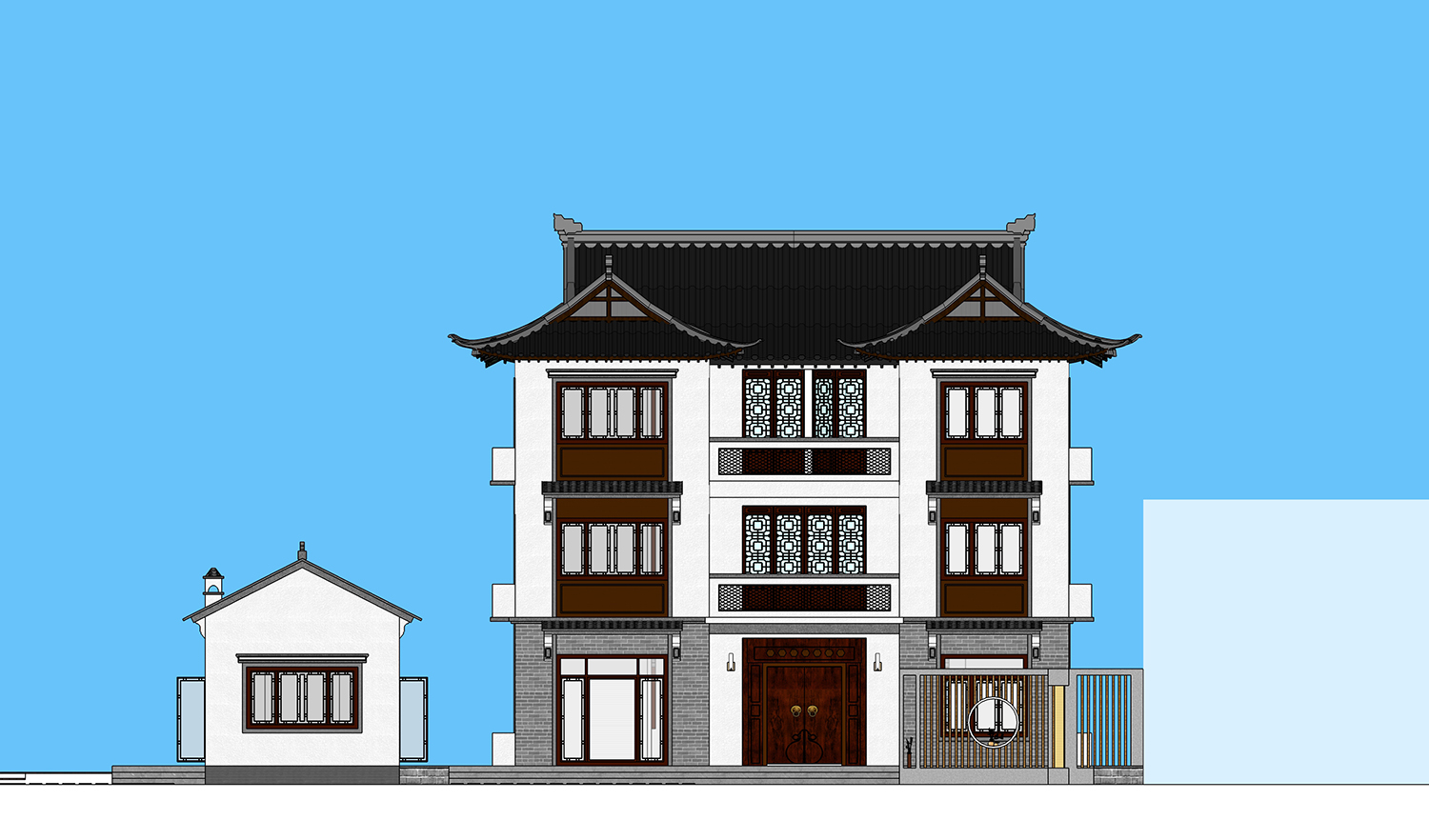 湖北咸宁王家新中式别墅