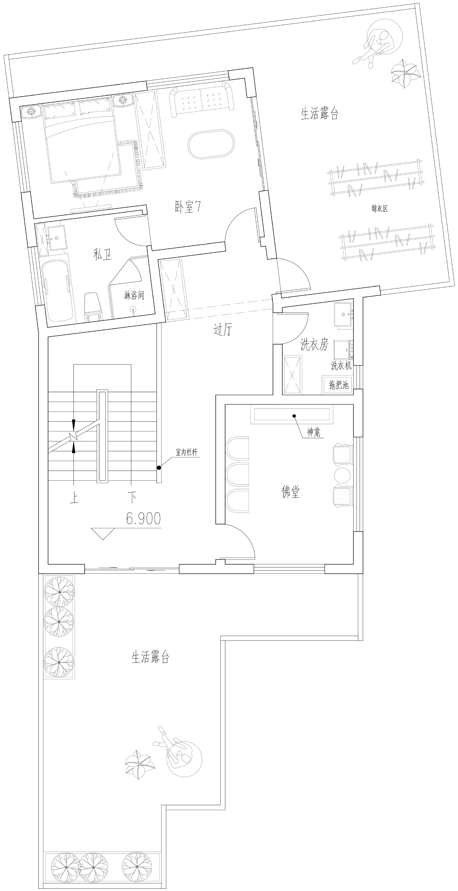 云南保山陈家现代别墅图纸