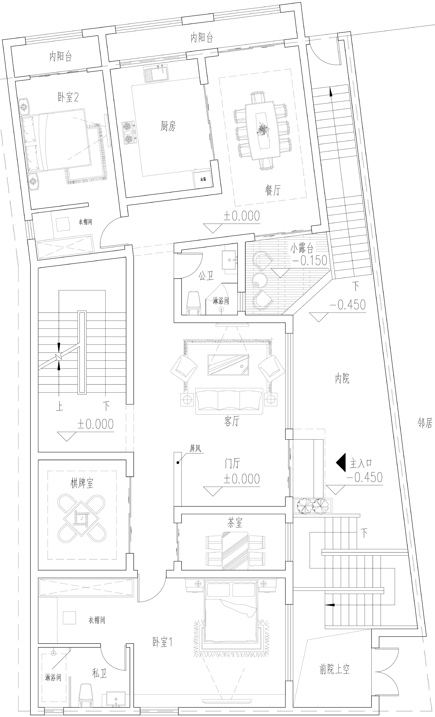 云南保山陈家现代别墅图纸