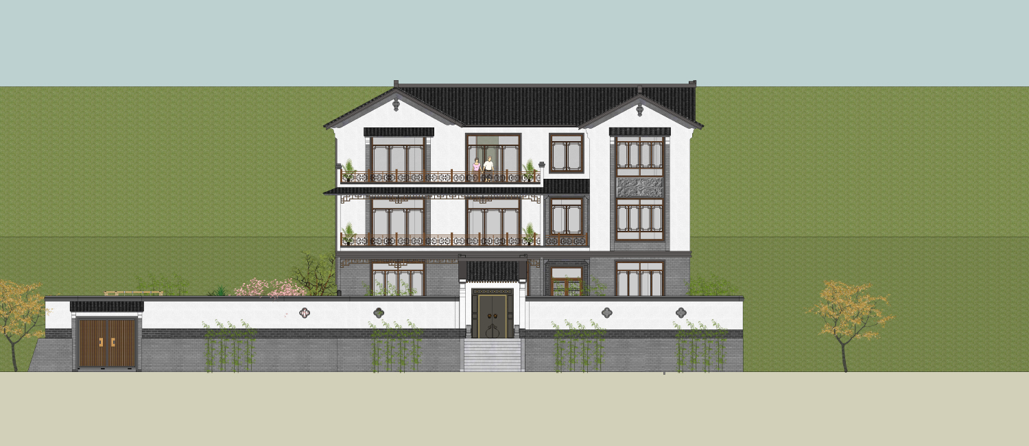 广东汕尾孙家新中式宅院