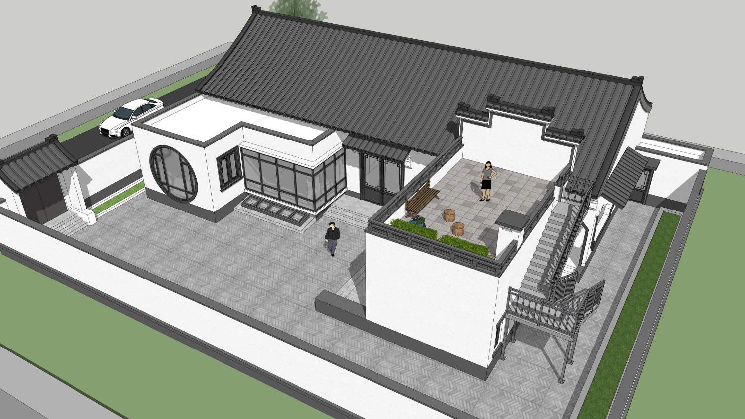湖北黄冈袁家新中式宅院