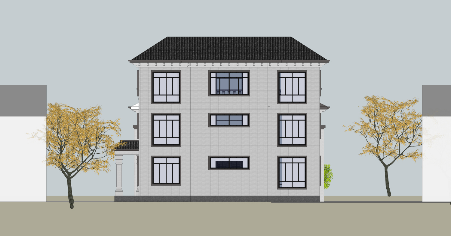 四川内江周家新中式别墅