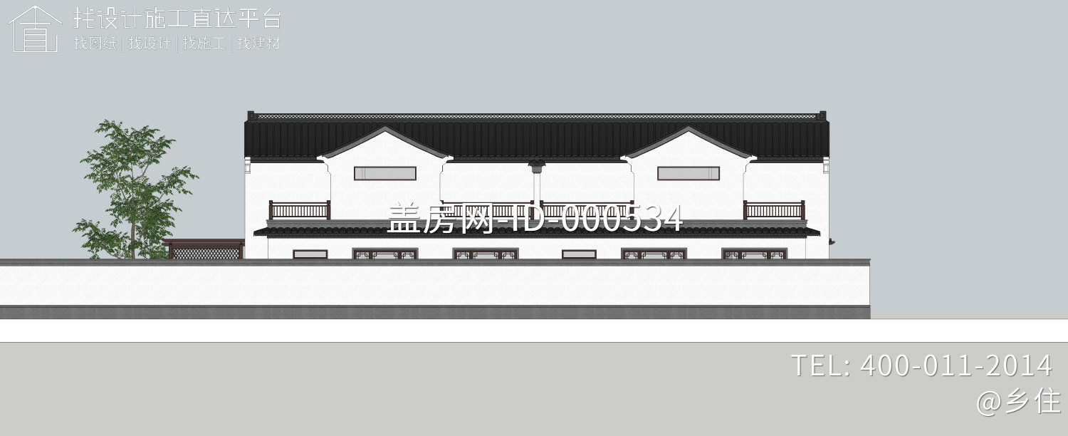 湖南常德徐家中式双拼别墅