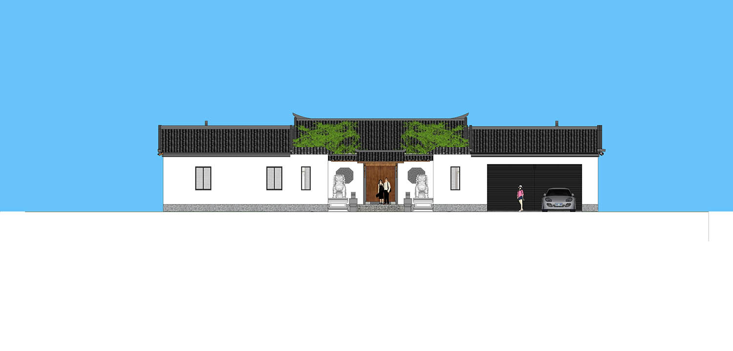 北京房山一层中式四合院