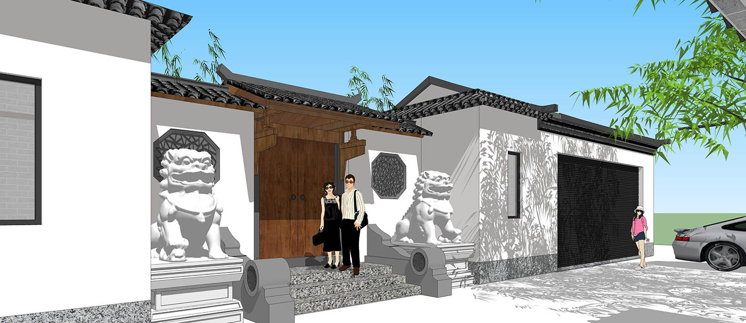 北京房山一层中式四合院
