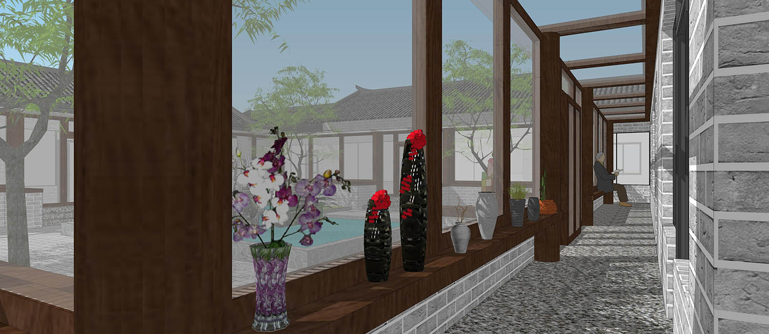北京房山一层中式四合院