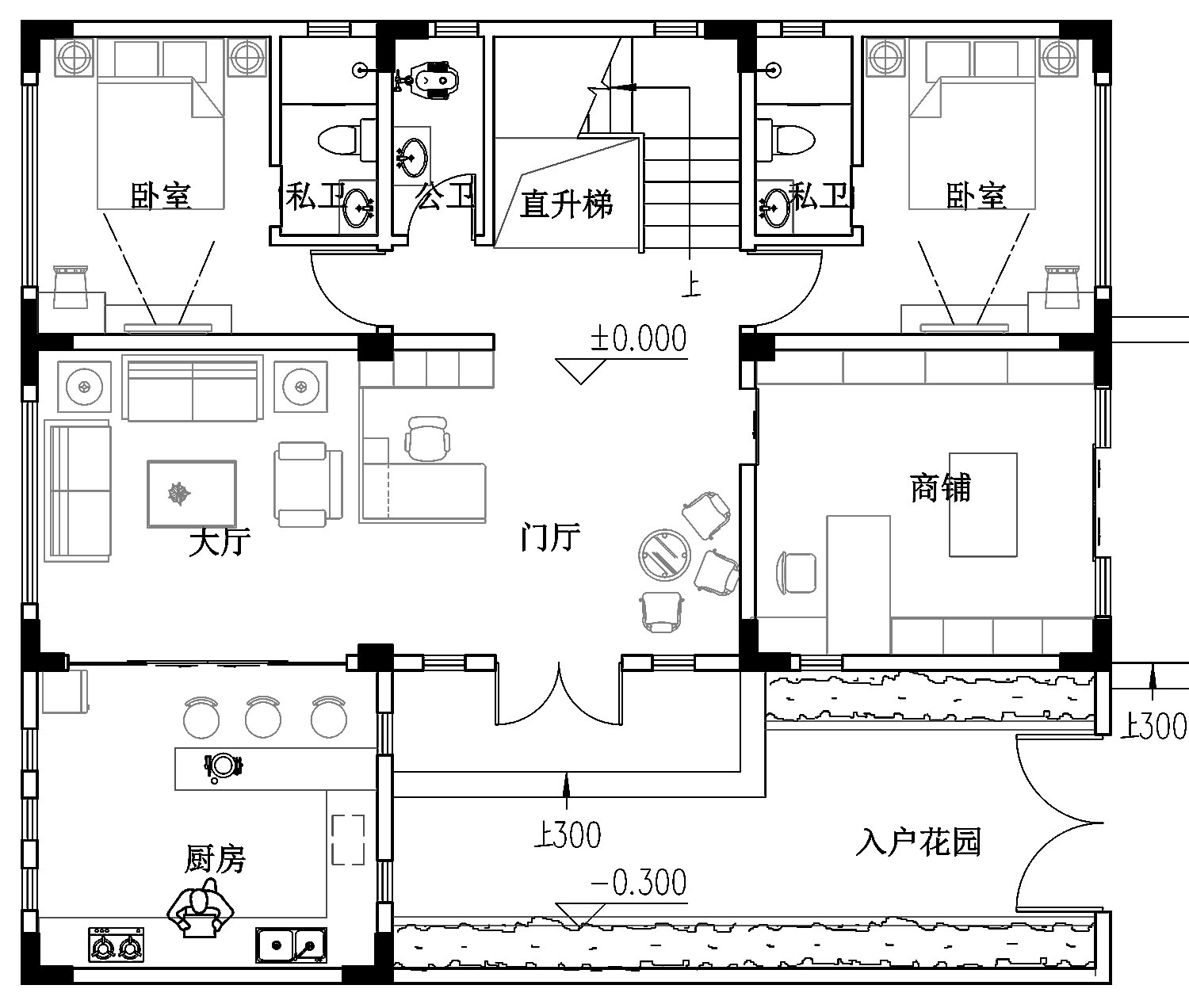 广东清远何家现代别墅图纸