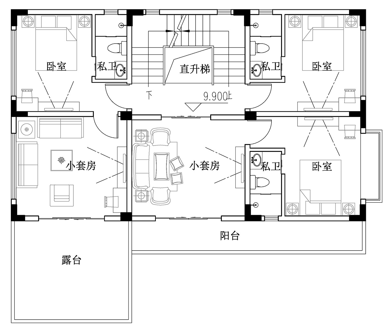 广东清远何家现代别墅图纸