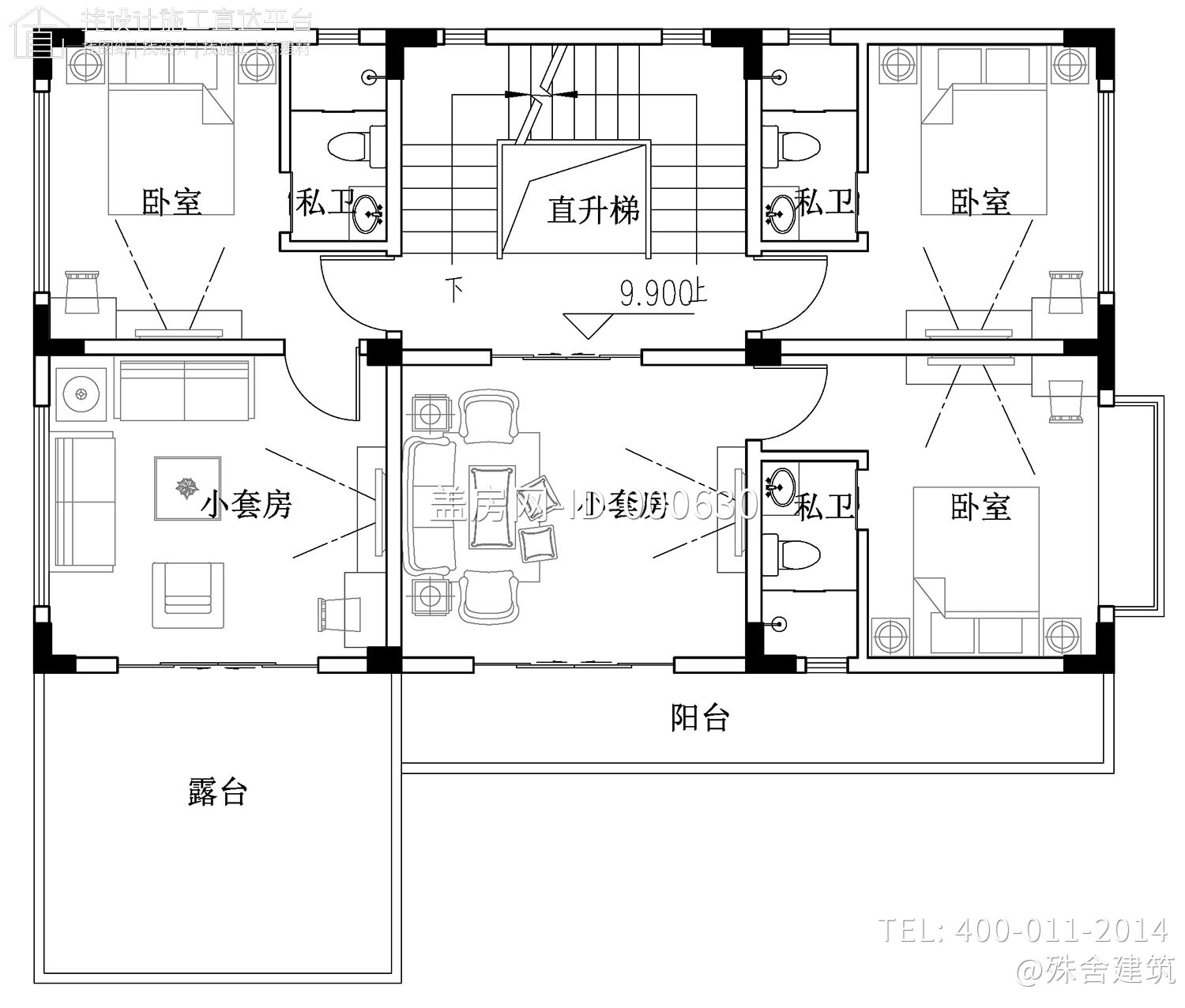 广东清远何家现代别墅图纸