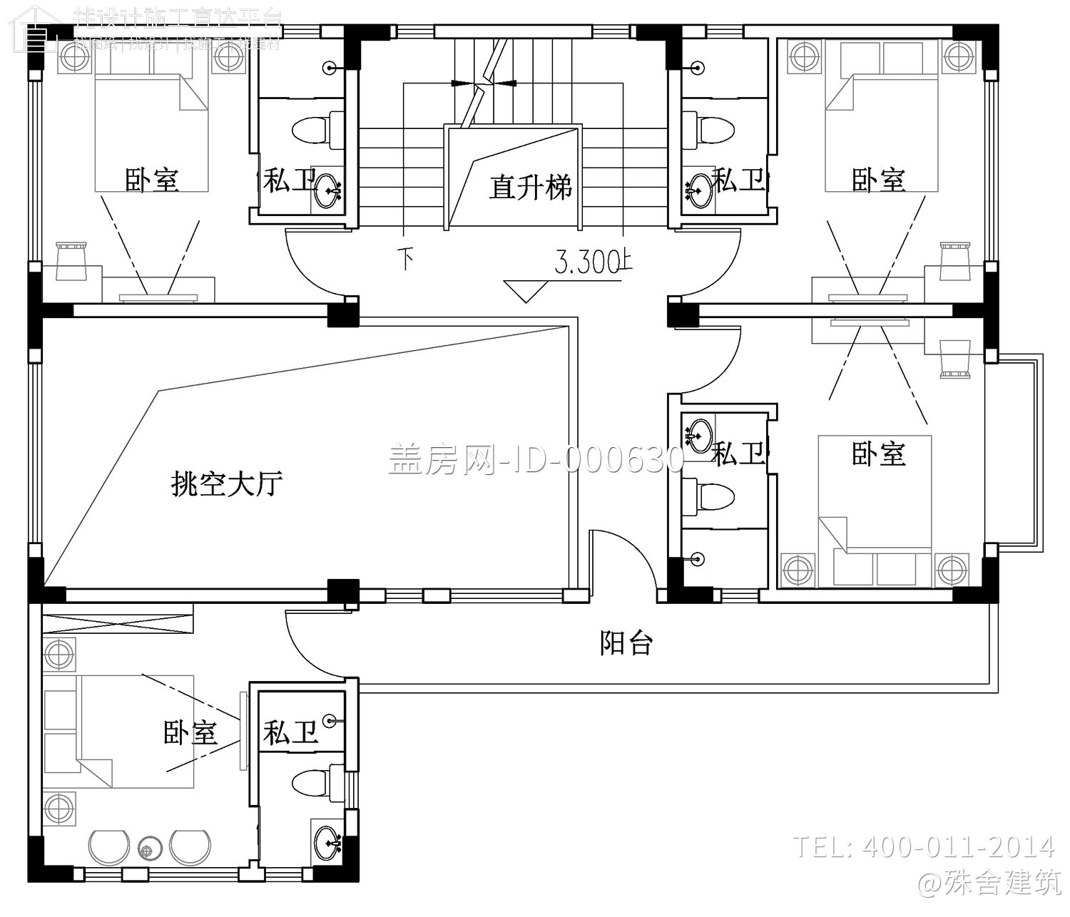 广东清远何家现代别墅图纸