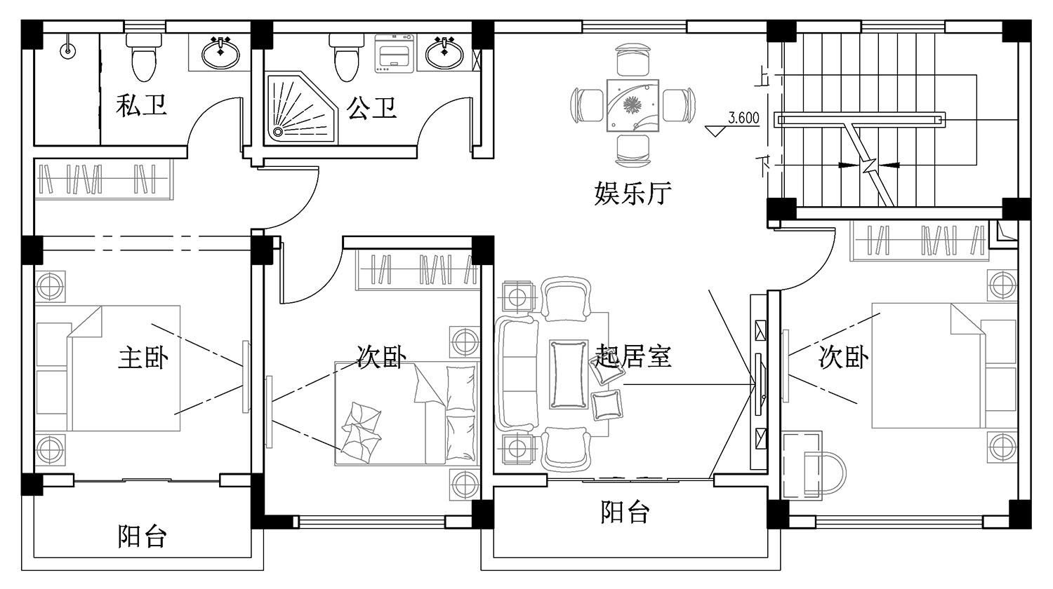 广东清远曾家欧式别墅图纸