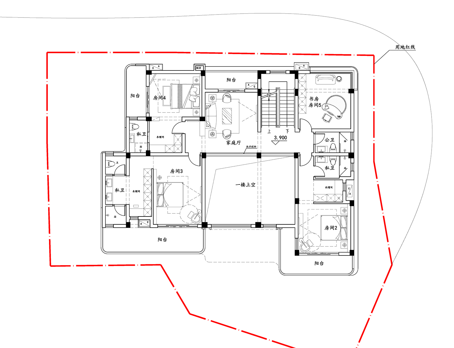 福建泉州尤家现代别墅图纸