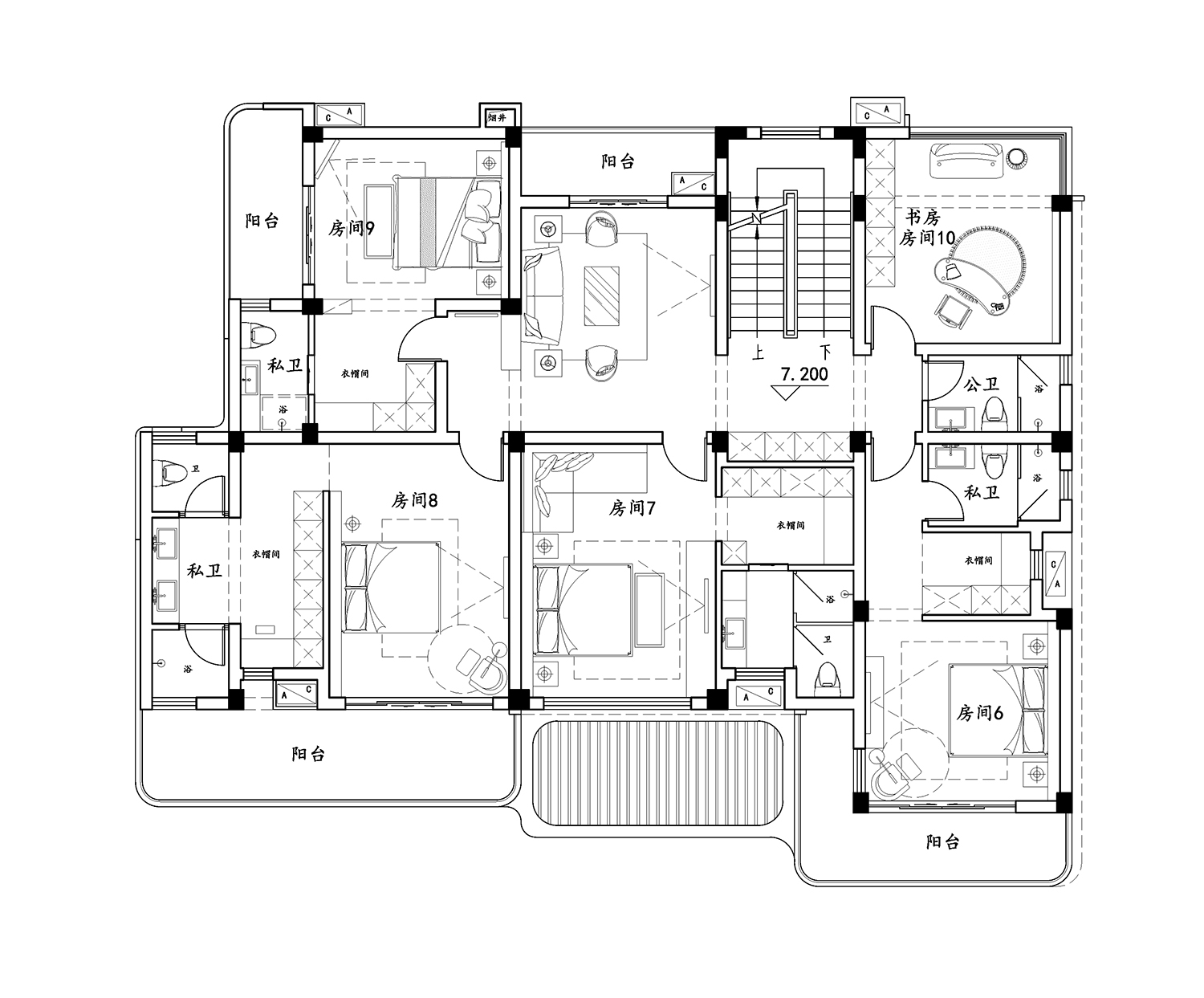 福建泉州尤家现代别墅图纸