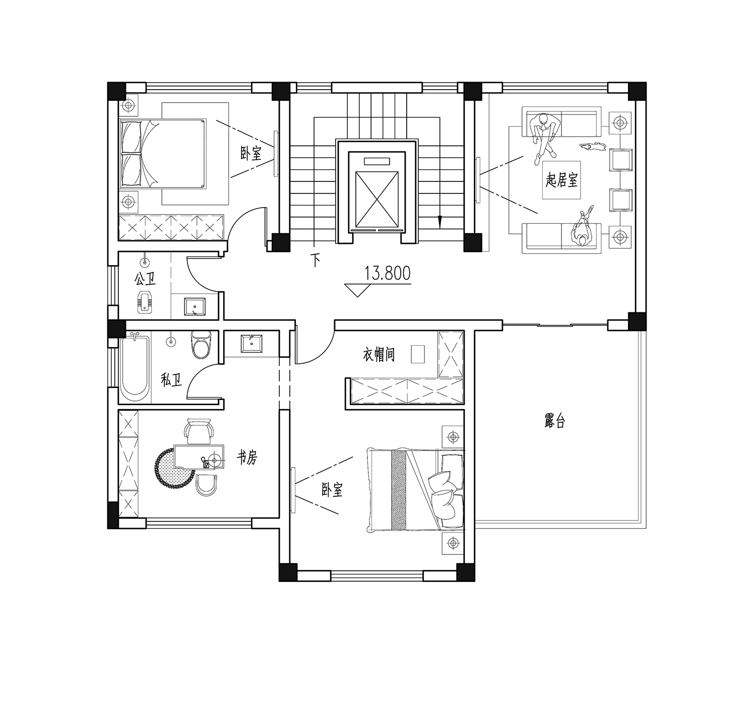 恩施兰家欧式农村别墅图纸