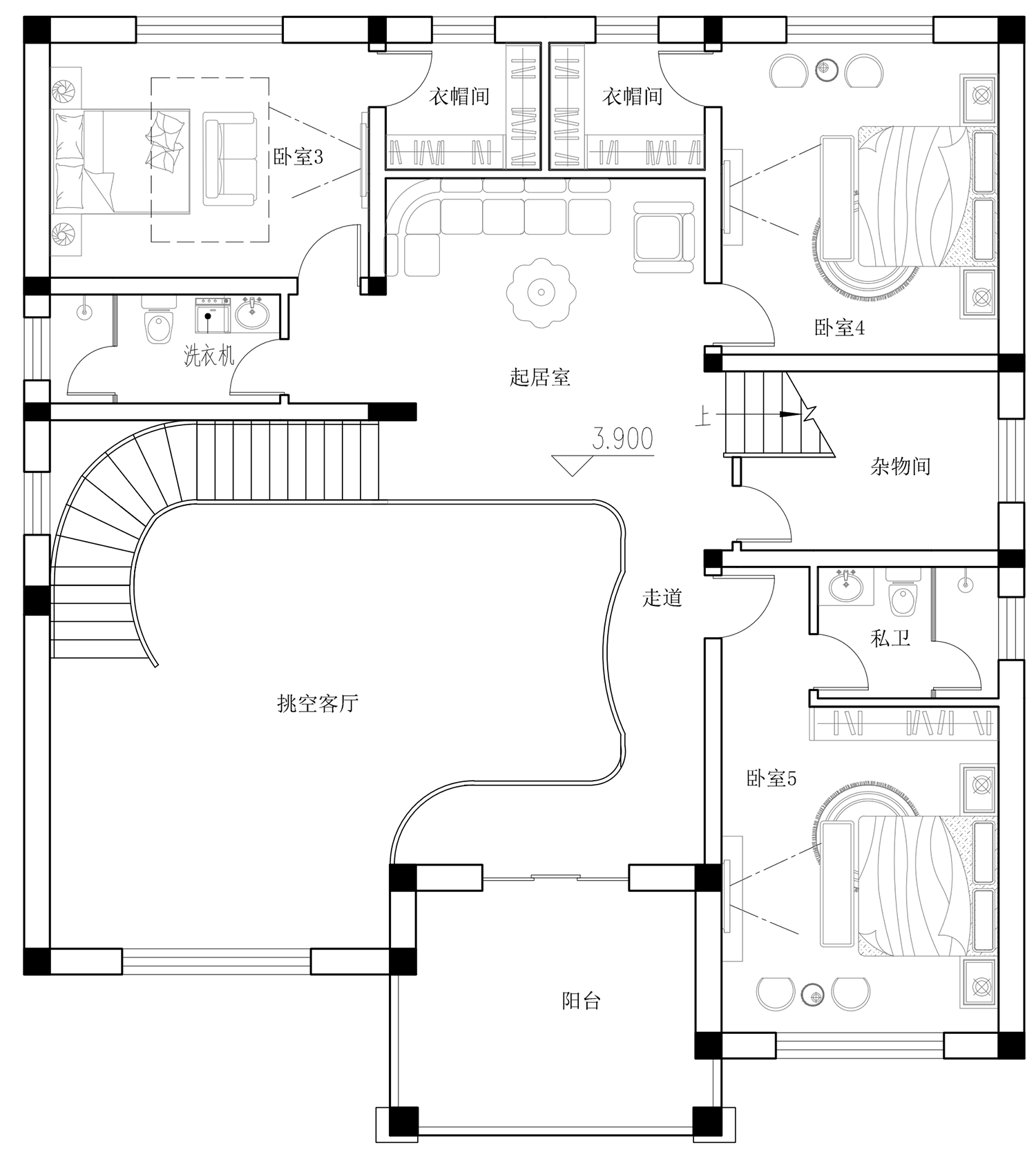 安阳丁家新中式别墅图纸