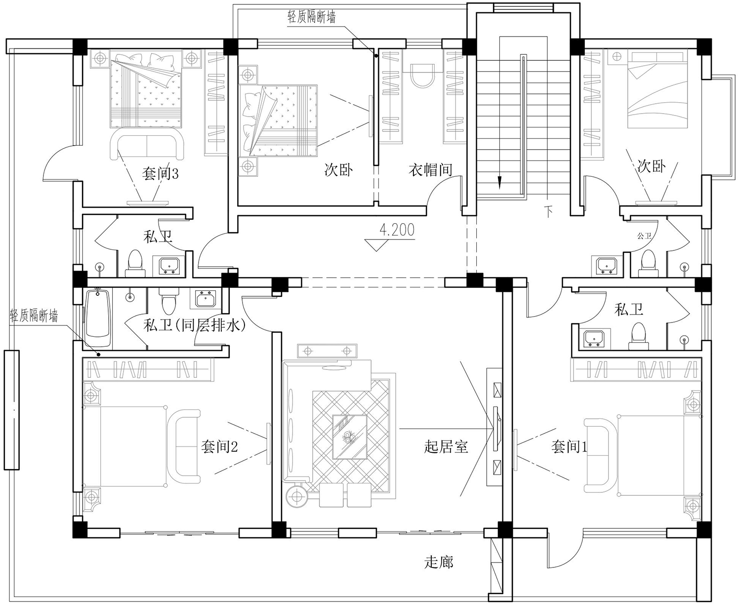 广东河源孙家现代别墅图纸