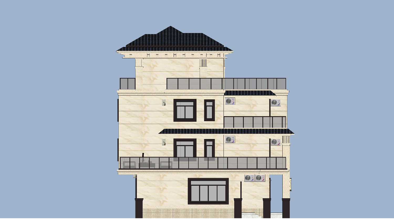 福建龙岩卢家新中式别墅图纸