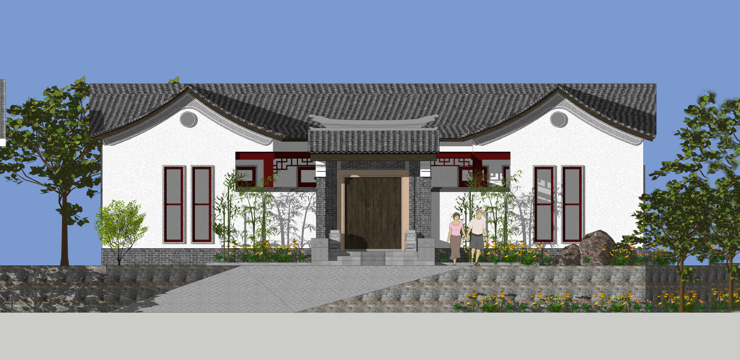 湖南张家界覃家中式三合院