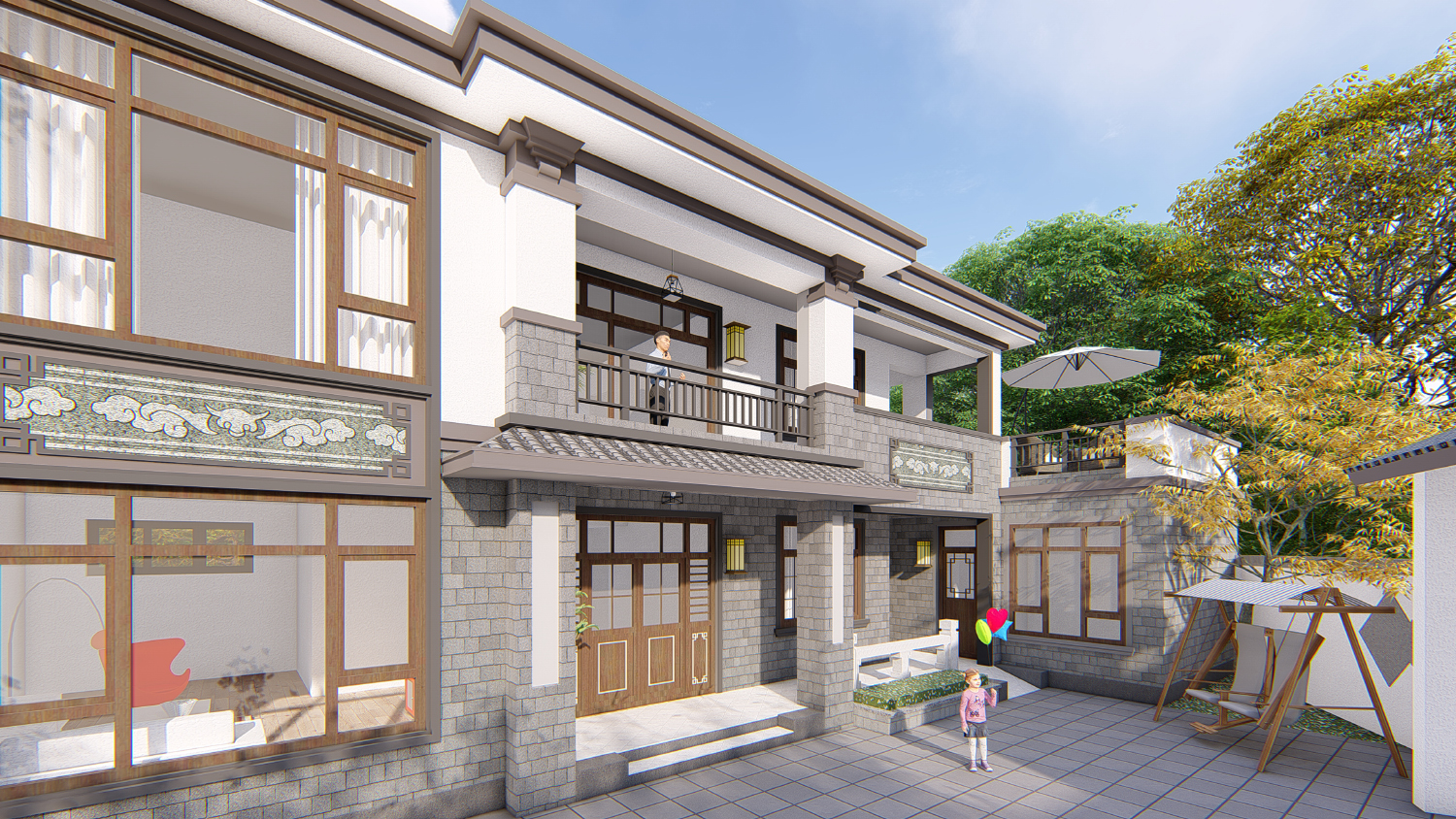 四川广汉曾家新中式别墅