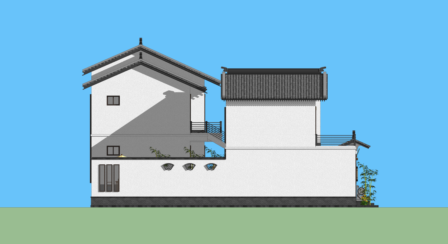 四川南充宋家中式三合院