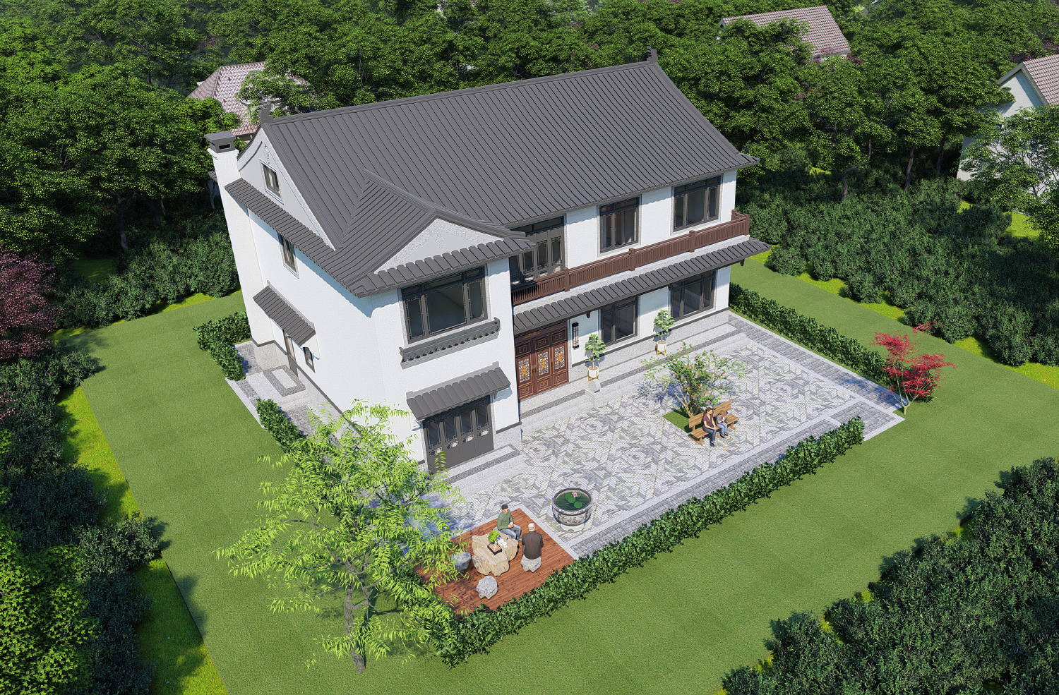四川资阳周家中式别墅