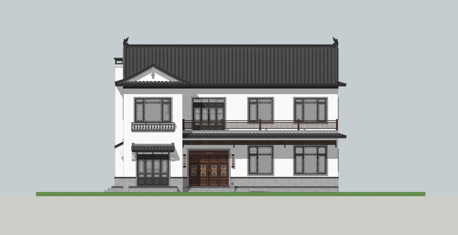 四川资阳周家中式别墅
