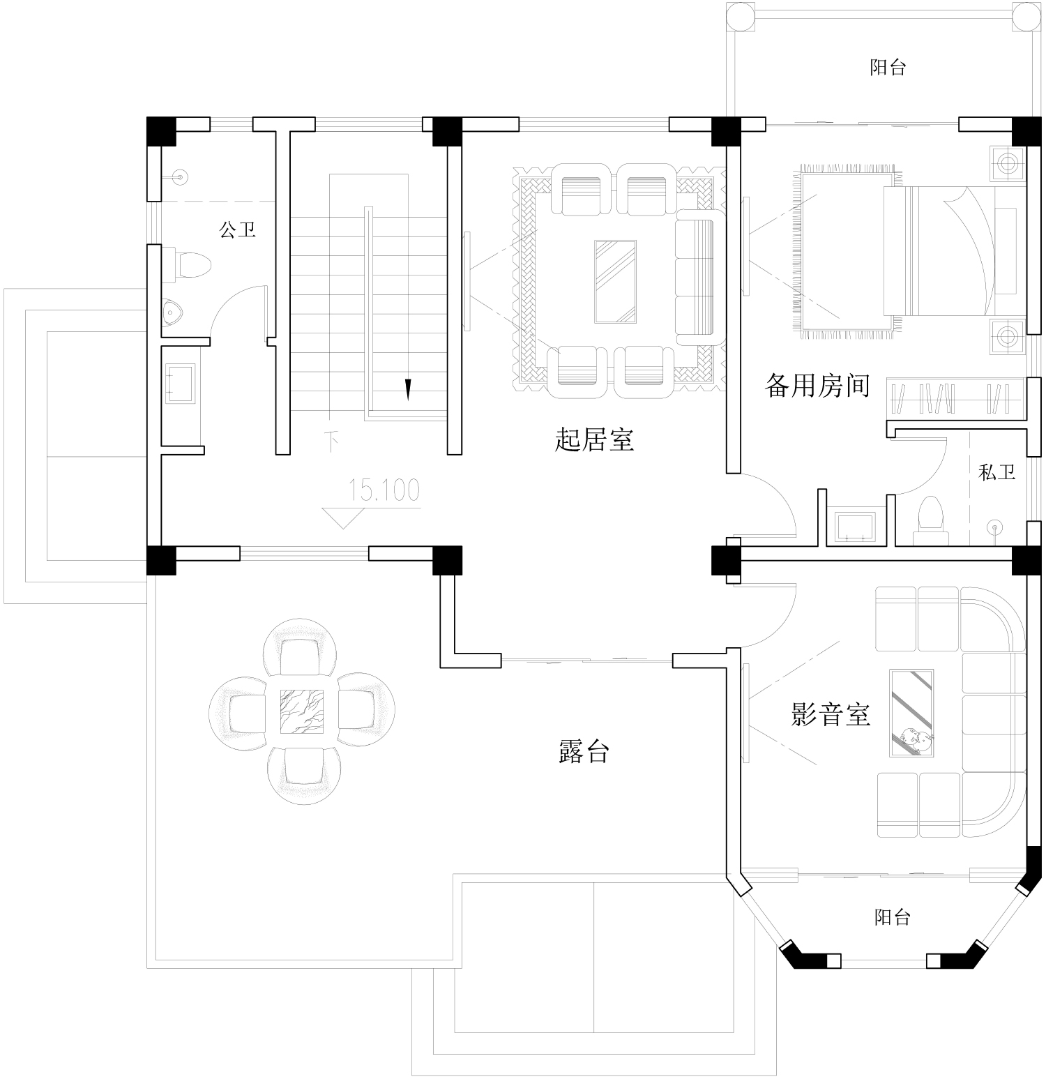 广东湛江唐家欧式别墅图纸