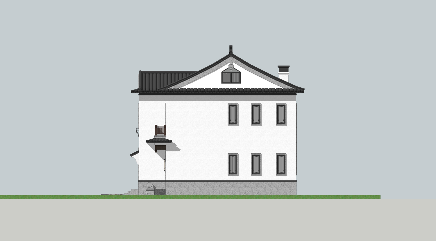 四川资阳周家中式别墅