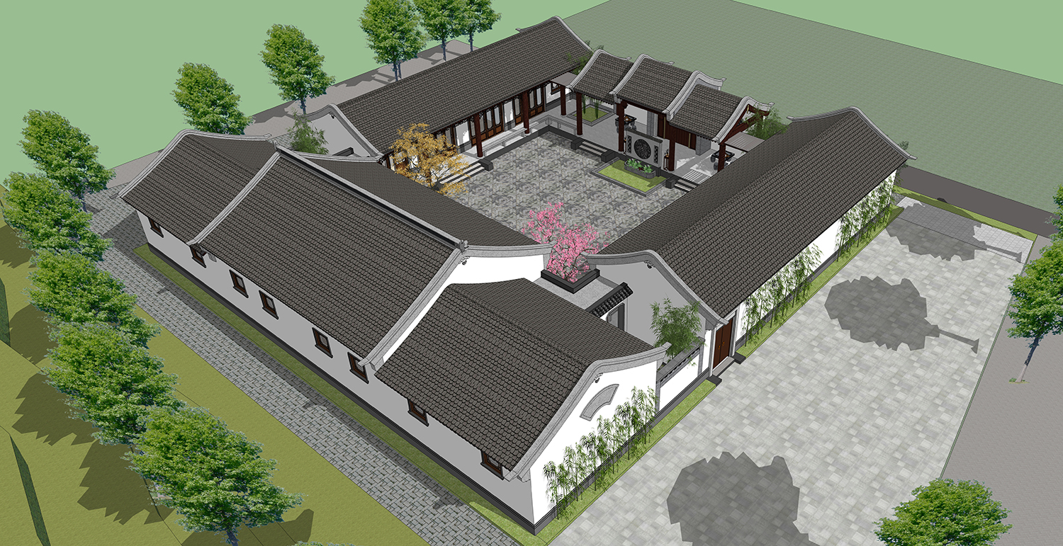 四川成都钟家中式四合院