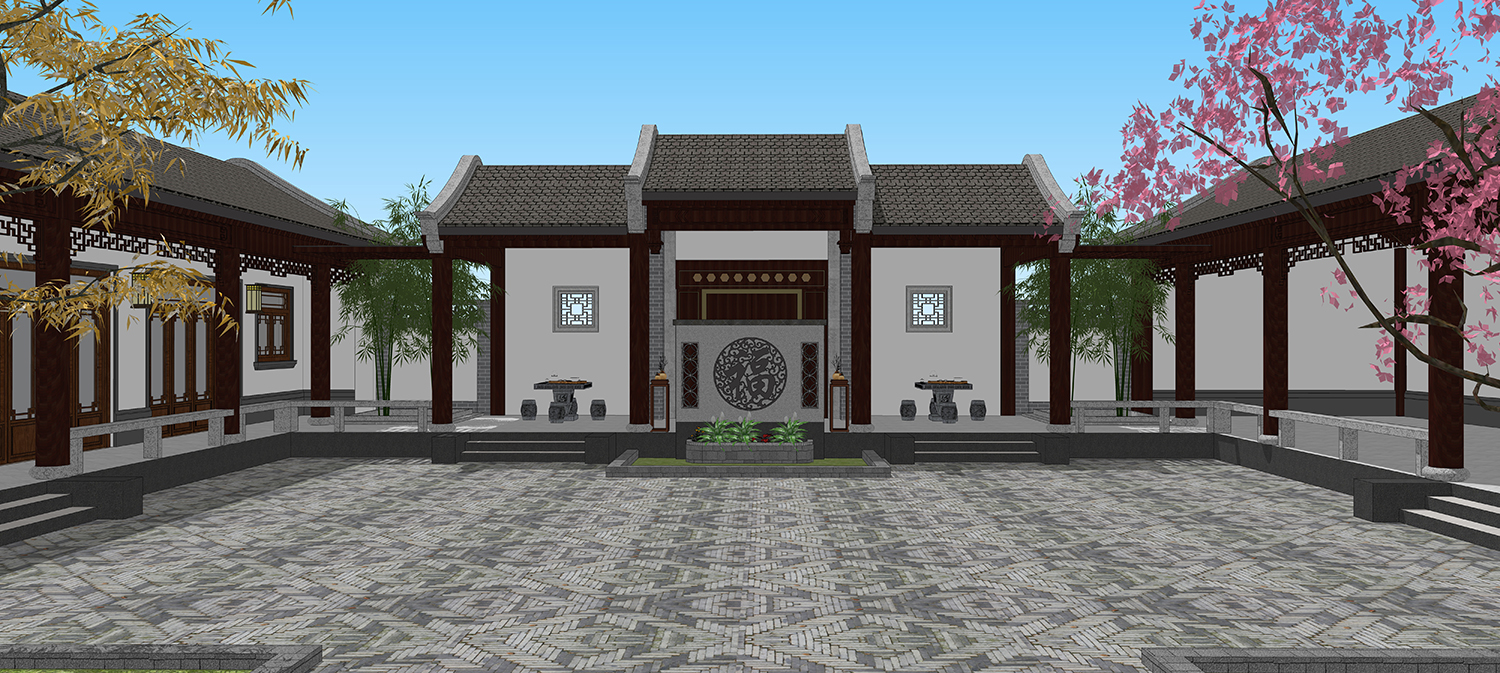 四川成都钟家中式四合院