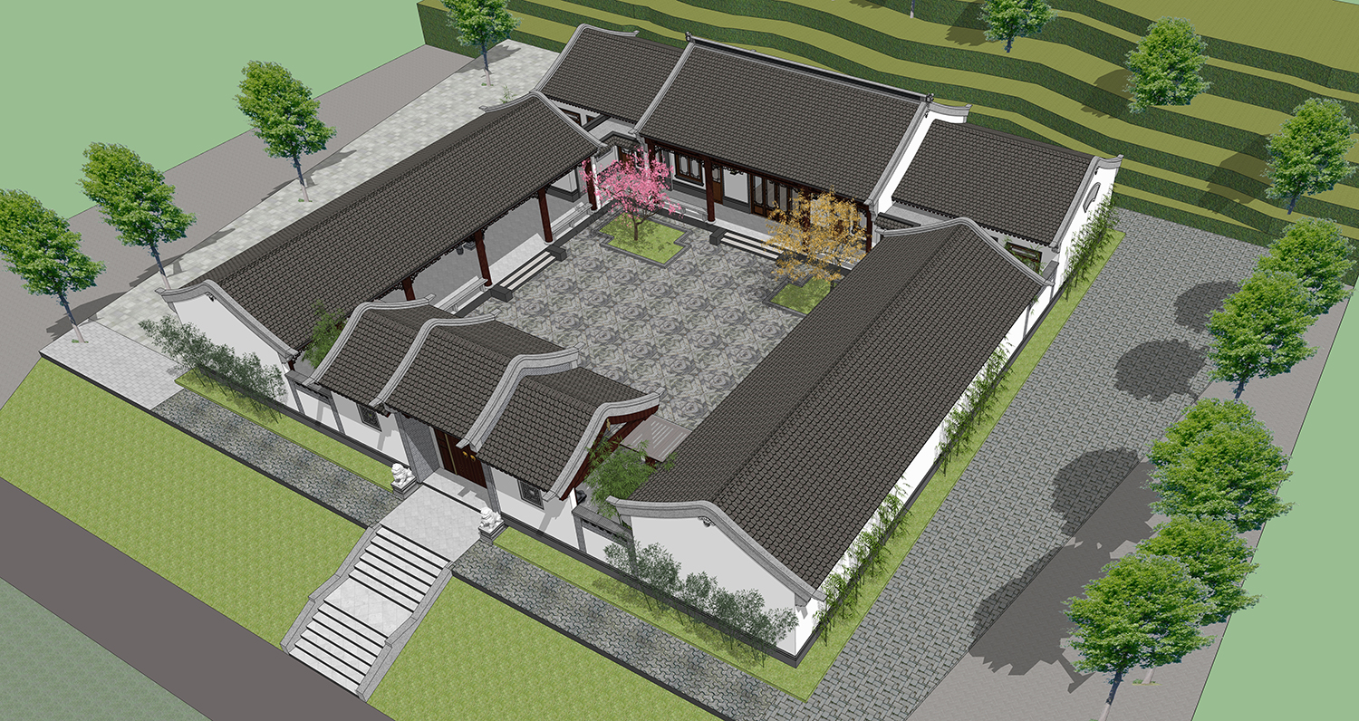 四川成都钟家中式四合院