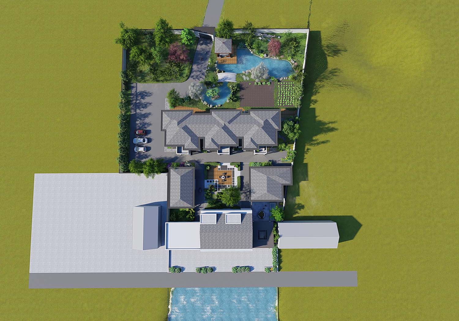 湖南常德杨家新中式三合院